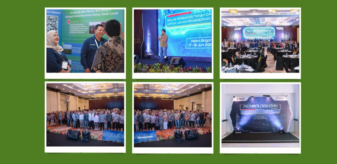 PT Geoforce Indonesia Menampilkan Solusi Geosintetik Inovatif pada Technology Day 2026 yang diselenggarakan oleh Pertamina Hulu Energi Subholding Upstream.